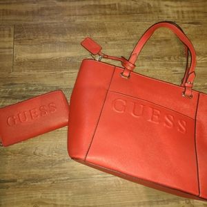 New red guess purse